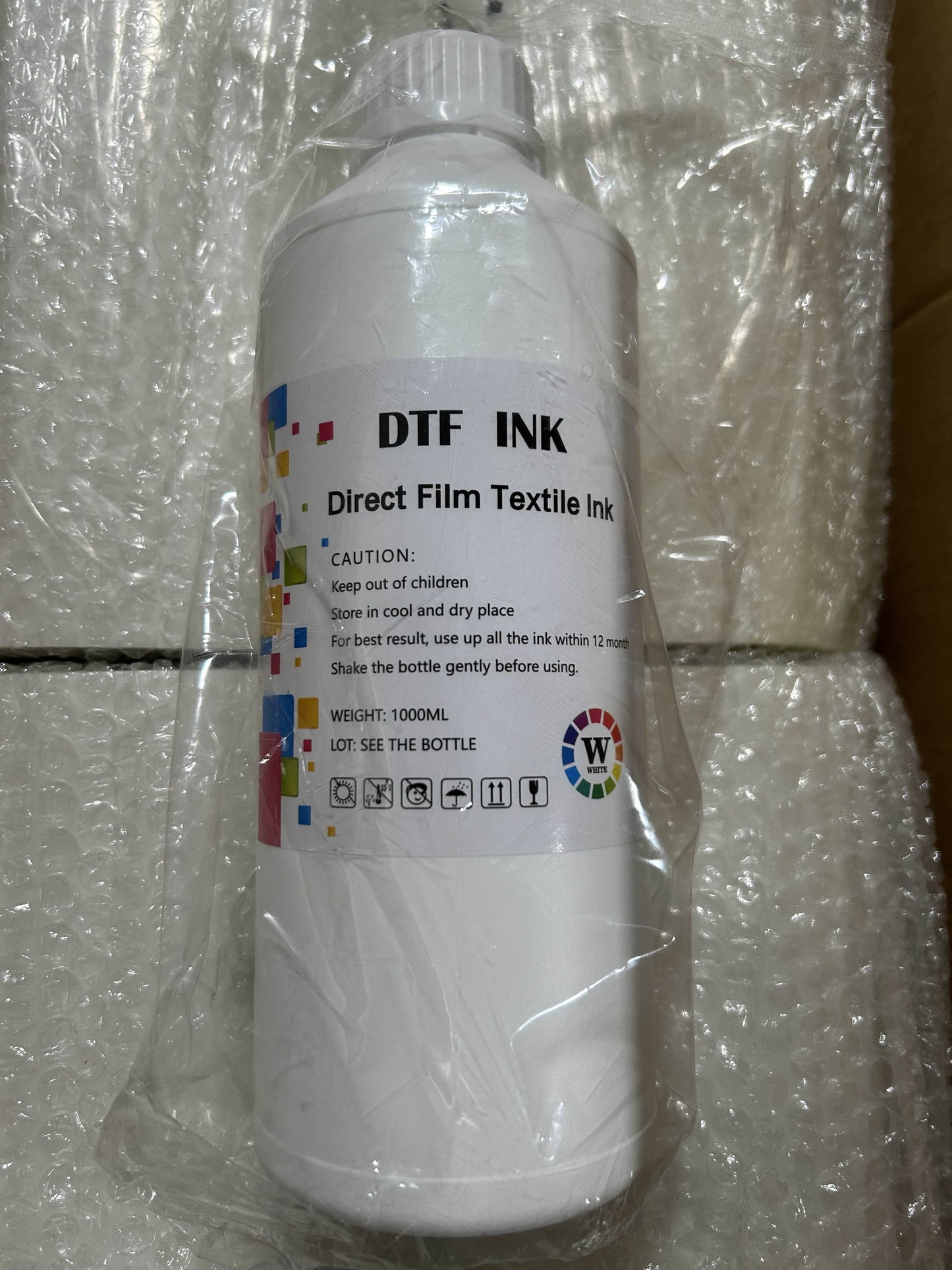 OKAI Premium DTF Ink – 1 Liter Bottle (CMYK & White)
