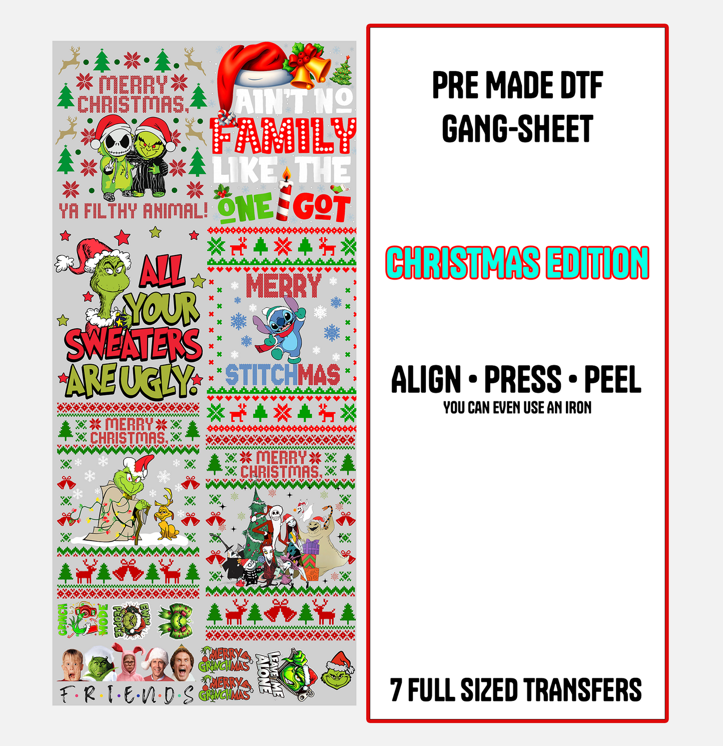 Christmas Pre-Made Gang Sheet