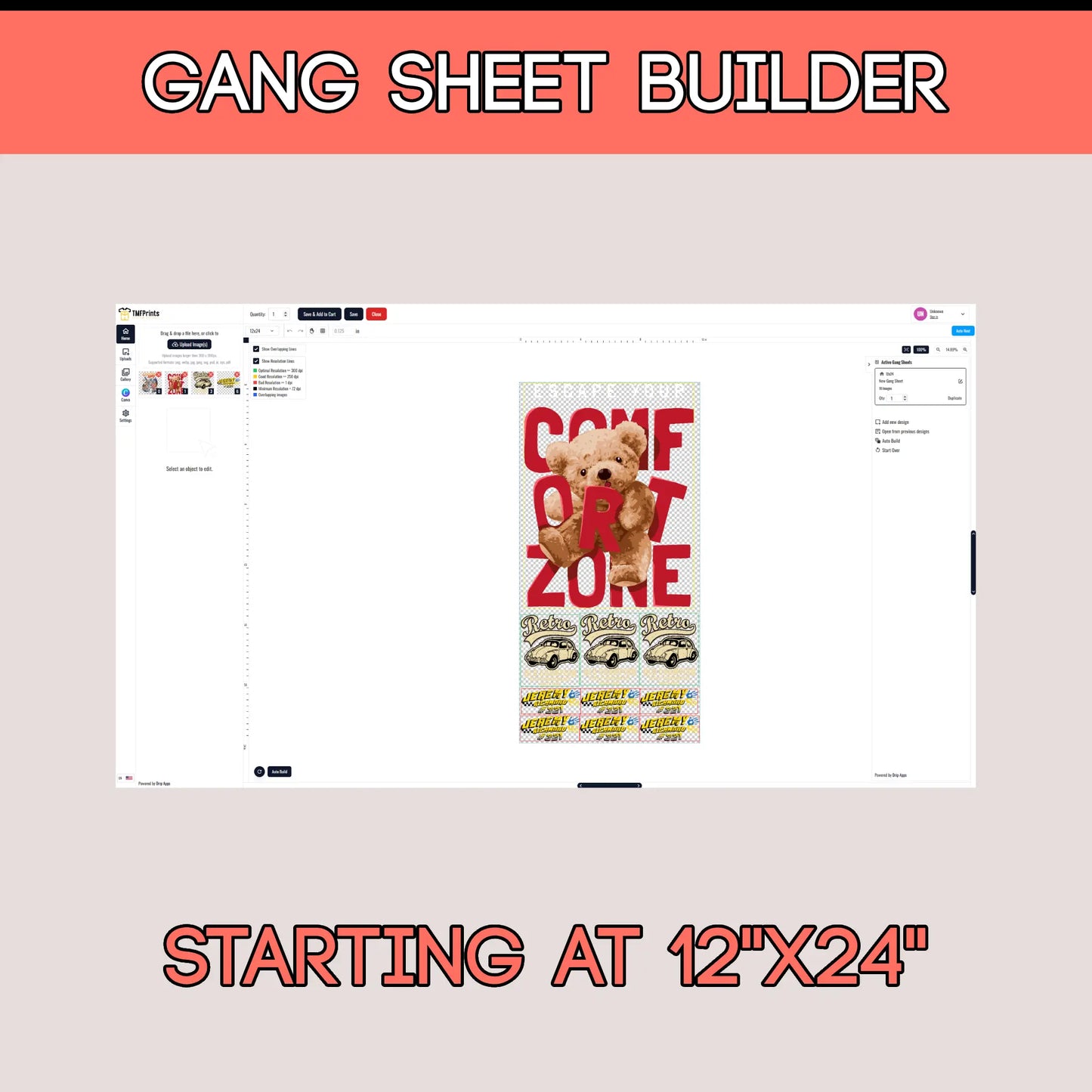 Build DTF Gang Sheet